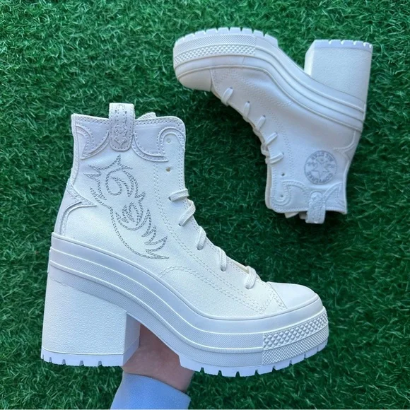 Unavailable 🎁Converse Chuck 70 De Luxe Heel Hi Vintage White - Picture 2 of 10